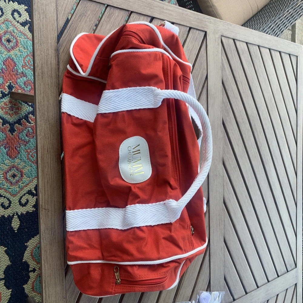 Vintage Mumm & Co Champagne Round Duffle Bag 21x12